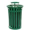 Alpine Industries 38 gal Round Outdoor Can, Green, Galvanized Steel, 27 in ALP479-38-1-GRN - alternate 5